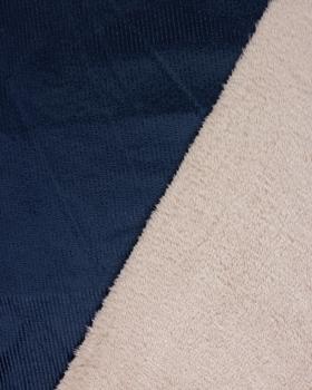 Double-sided corduroy with Teddy backing Navy Blue - Tissushop