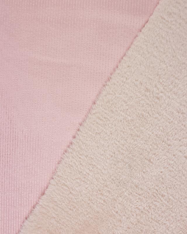 Double-sided corduroy with Teddy backing Old Pink - Tissushop