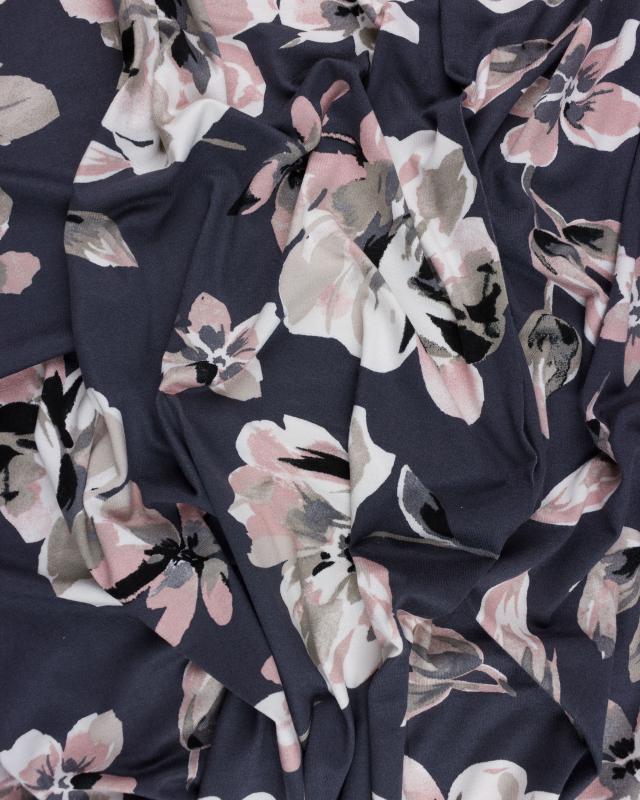 Viscose stretch pivoine Gris - Tissushop