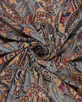 Crepe paisley Lurex Mustard - Tissushop