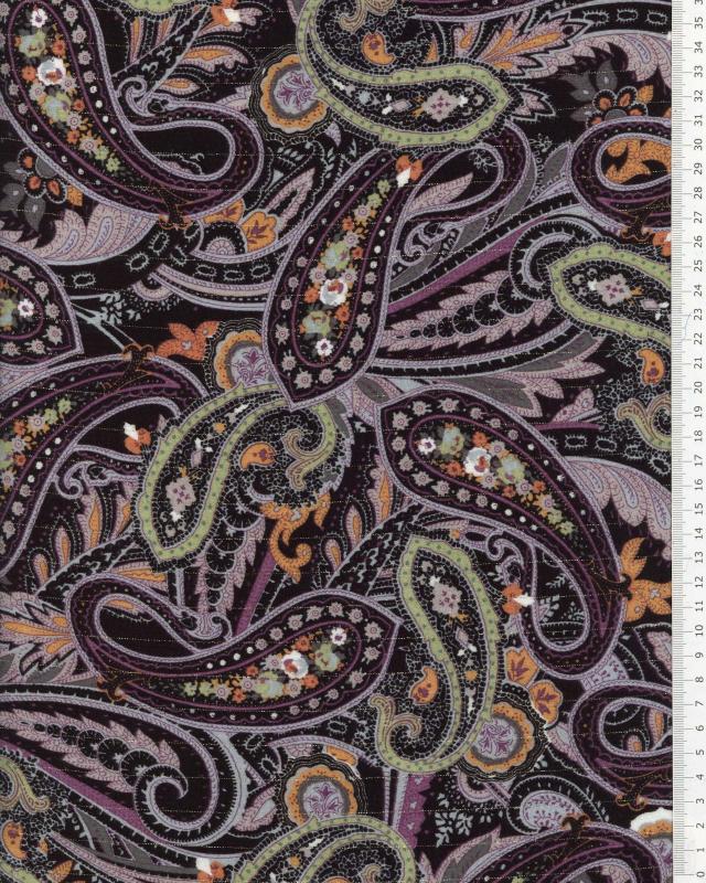 Crepe paisley Lurex Parma - Tissushop