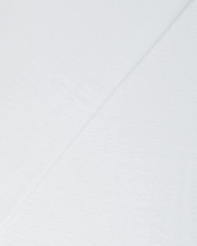 Jersey tubulaire bord-côte Blanc - Tissushop