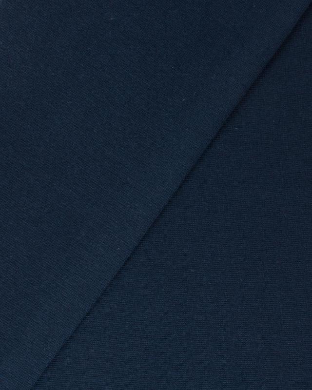 Jersey tubulaire bord-côte Bleu Marine - Tissushop