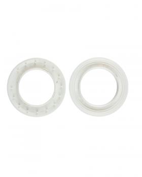 Plastic clip-on eyelets 40mm White - Tissushop