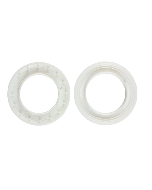 Plastic clip-on eyelets 40mm White - Tissushop