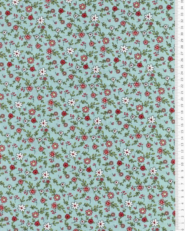 Cotton Popelin Emma Blue - Tissushop