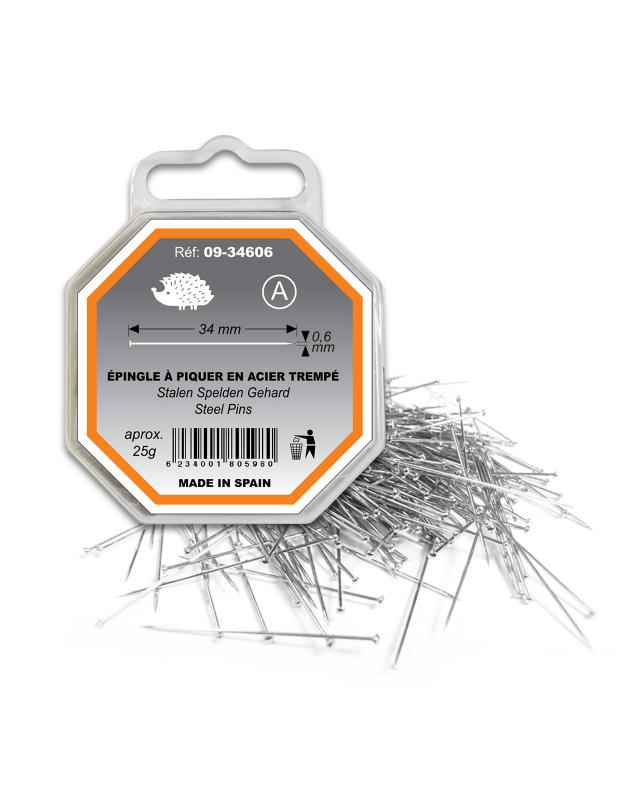 Épingles à Piquer Prym 0,60 X 30 Mm En Acier Trempé – Boîte De 50g, Argentées, Pointes Effilées | Pour Couture, Marquage Tissu