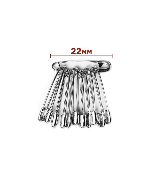 Safety pins 22 mm - Set of 12 pieces - Tissushop