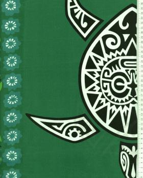 Polynesian Fabric MAHITI Green - Tissushop