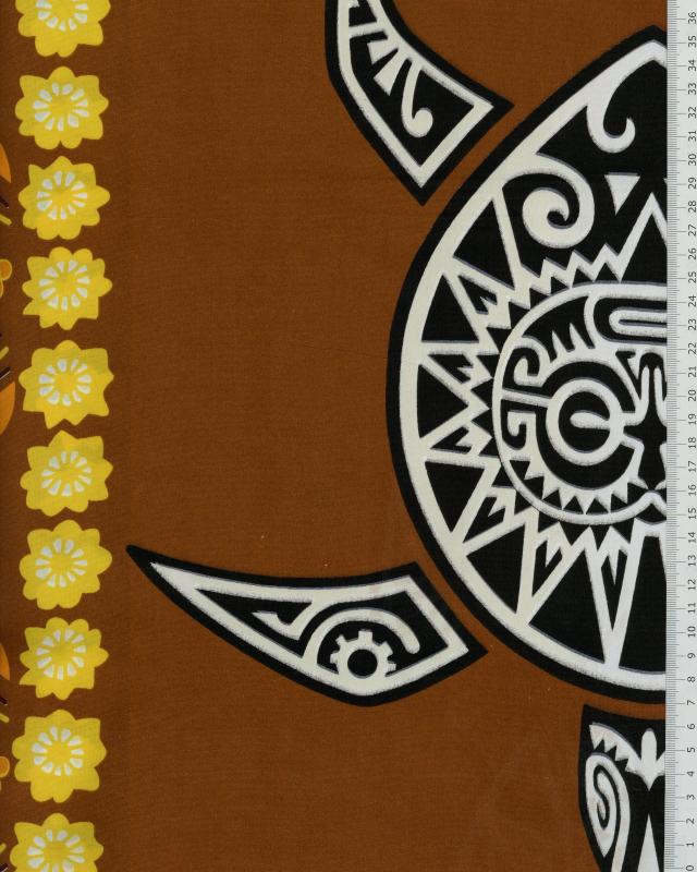 Polynesian Fabric MAHITI Brown - Tissushop