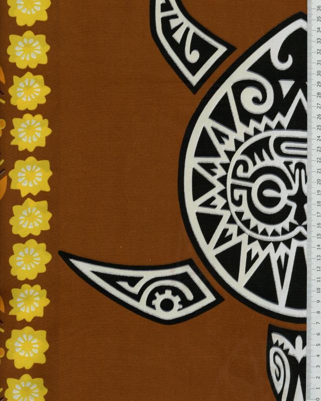 Polynesian Fabric MAHITI Brown - Tissushop