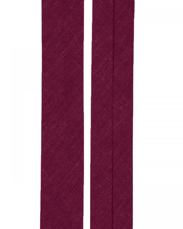 Plain bias 20mm Aubergine - Tissushop