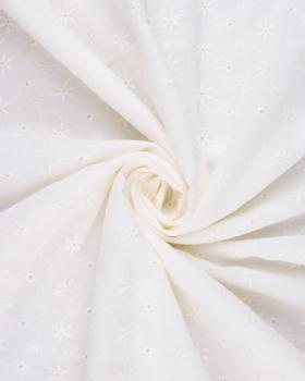Gardenia Embroidered Cotton Fabric Ivory - Tissushop