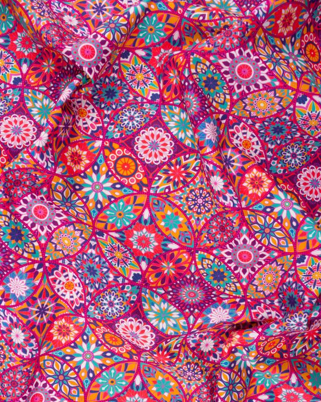 Kaleidoscope Cotton Popelin Fuchsia - Tissushop