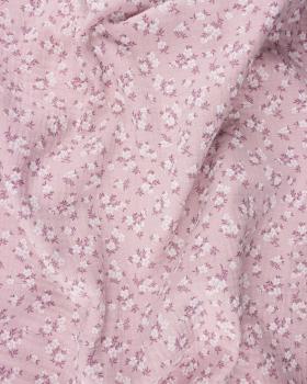 Small flowers printed double gauze Powder Pink - Tissushop