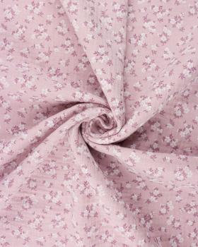 Small flowers printed double gauze Powder Pink - Tissushop