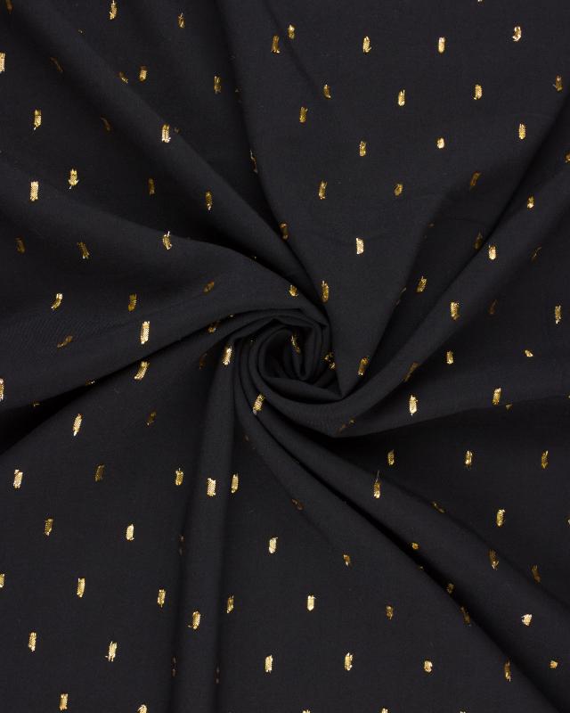 Lurex Viscose Popelin Black - Tissushop