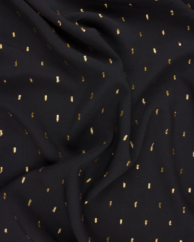 Lurex Viscose Popelin Black - Tissushop