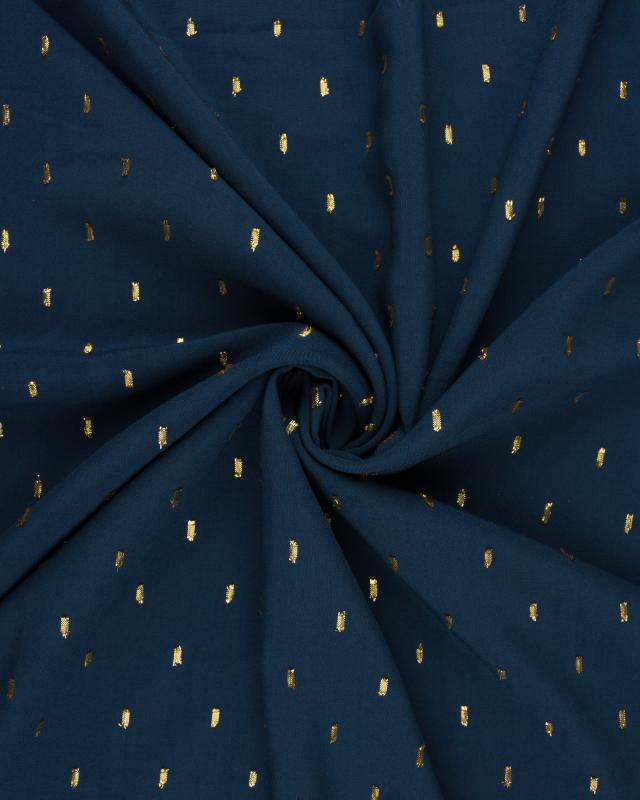 Lurex Viscose Popelin Navy Blue - Tissushop