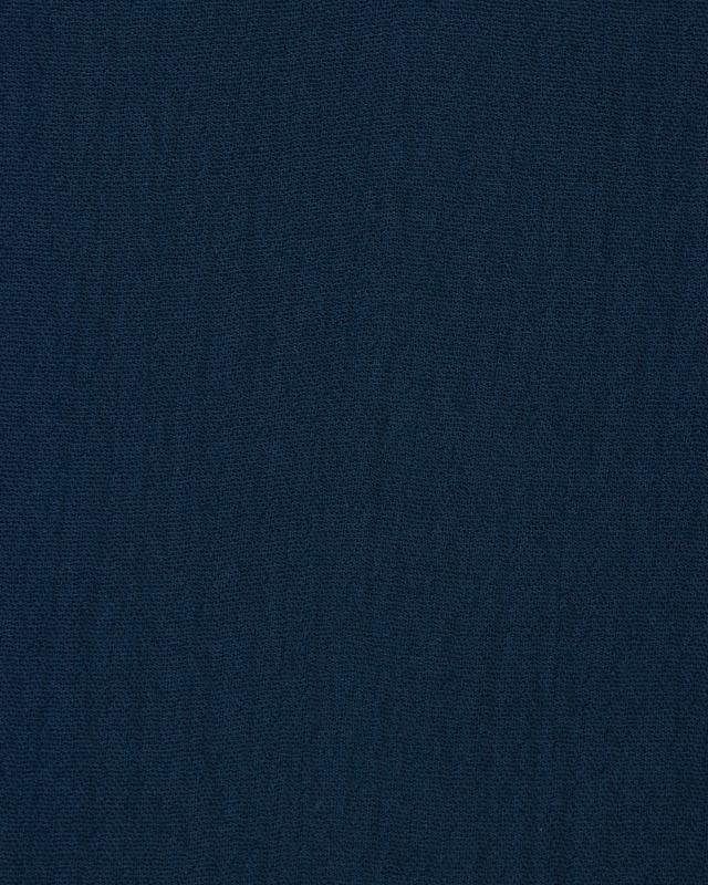 Tissu crêpon viscose uni Bleu Marine - Tissushop