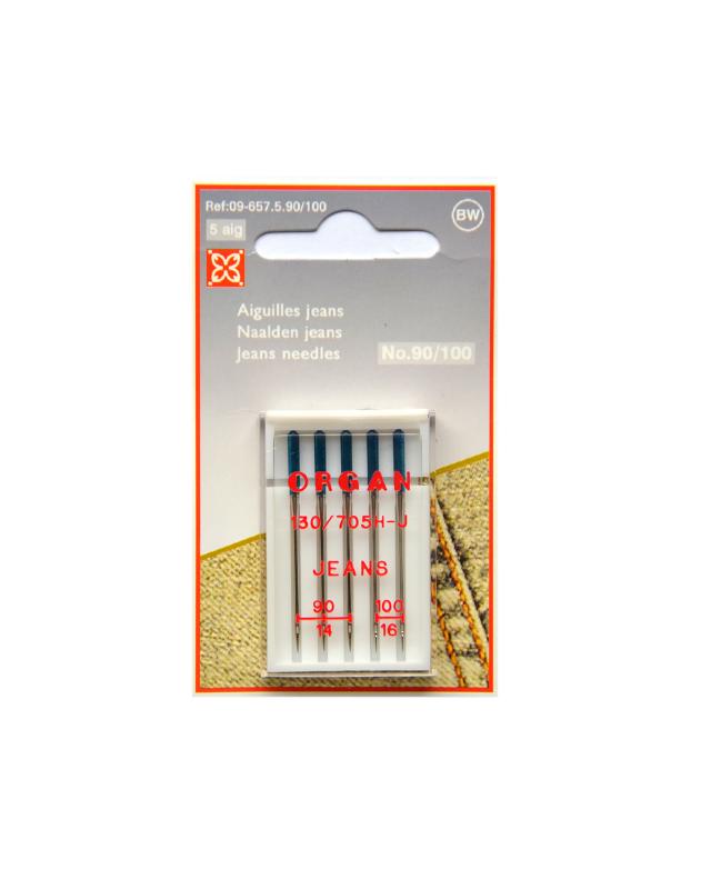 Sewing Machine Needles ORGAN Jeans 130/705H N°90/100 - Tissushop