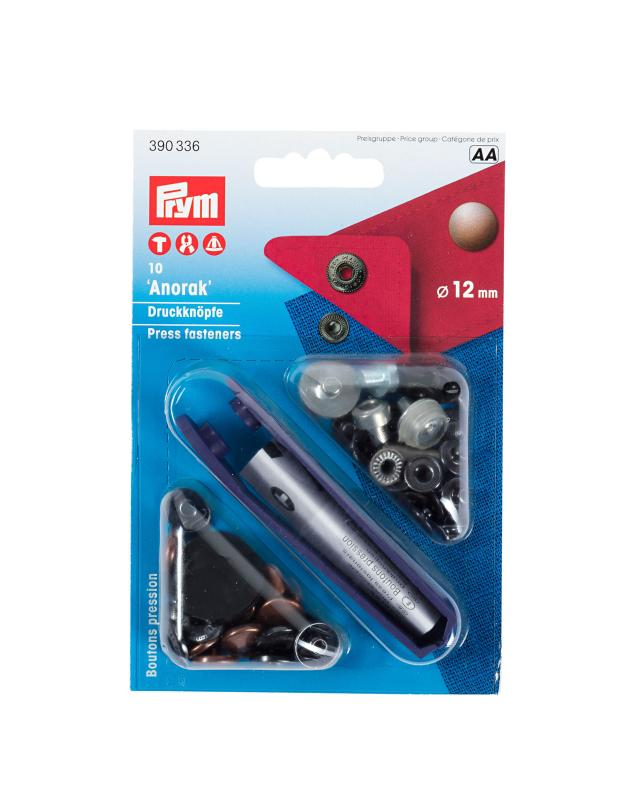 Kit boutons pression spécial anorak 12mm Prym Cuivre - Tissushop