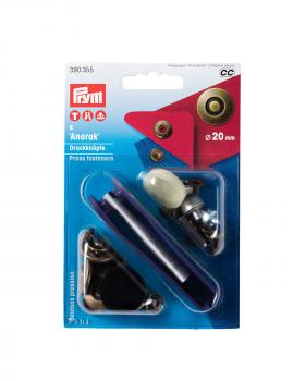 Kit boutons pression spécial anorak design roue 20mm Prym Métal - Tissushop