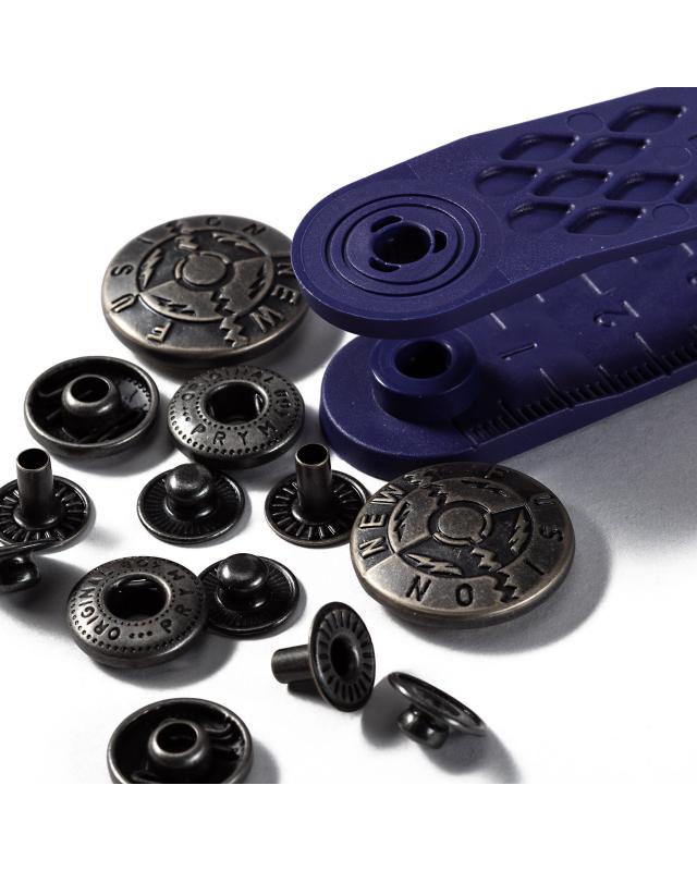 Kit boutons pression spécial anorak design Fusion 20mm Prym Métal - Tissushop