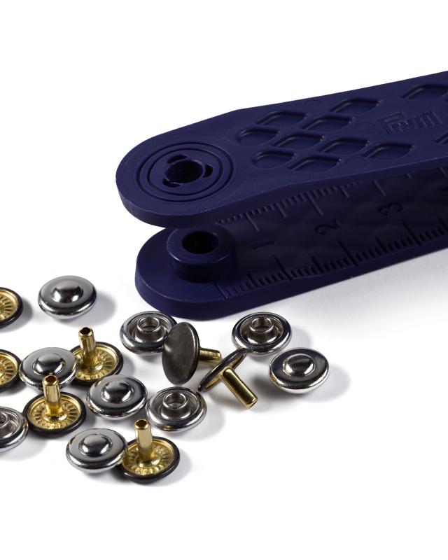 Kit de 24 Rivets laiton utilisables des 2 côtés 9 mm Prym Acier - Tissushop