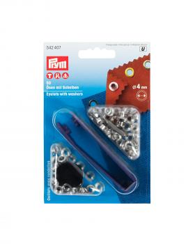 Oeillets avec rondelles 4mm Prym (x50) Argent - Tissushop