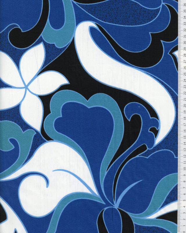 Polynesian Fabric HIRIATA Blue - Tissushop