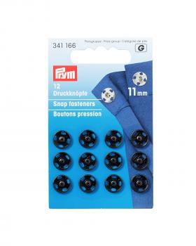Snap fasteners 11mm Prym (x12) Black - Tissushop