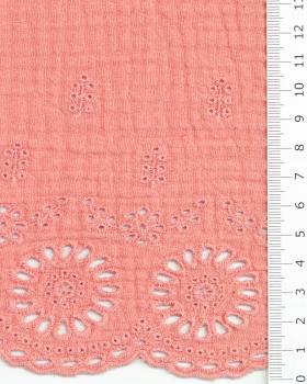 Dandelion Embroidered Double Gauze Grenadine - Tissushop