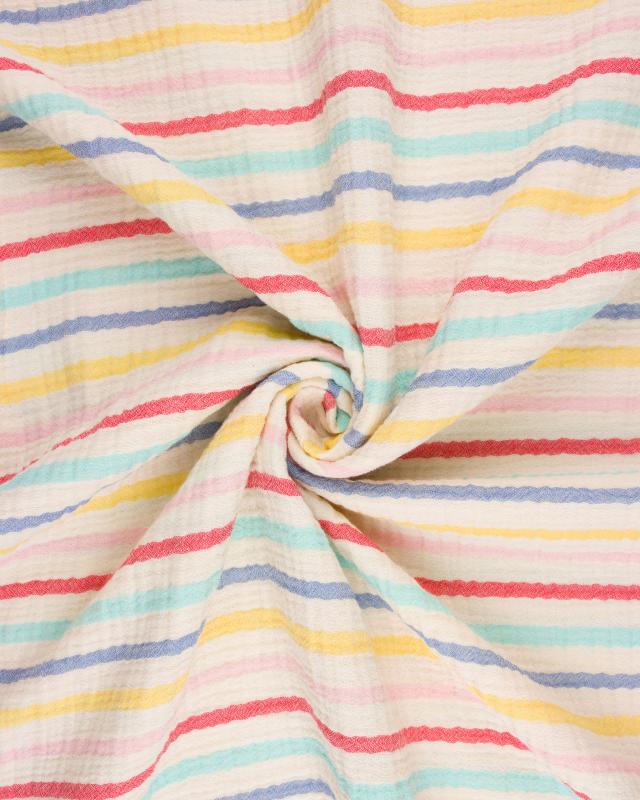 Striped Double Gauze Multicolor - Tissushop