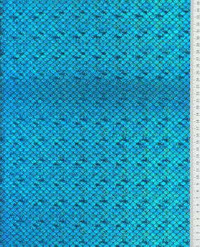 Lycra Imitation Sirène Bleu Turquoise - Tissushop