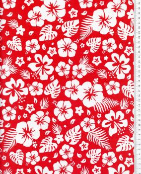 Cotton Popelin Moorea Red - Tissushop