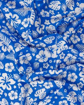 Cotton Popelin Moorea Blue - Tissushop