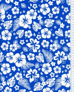 Popeline de coton Moorea Bleu - Tissushop