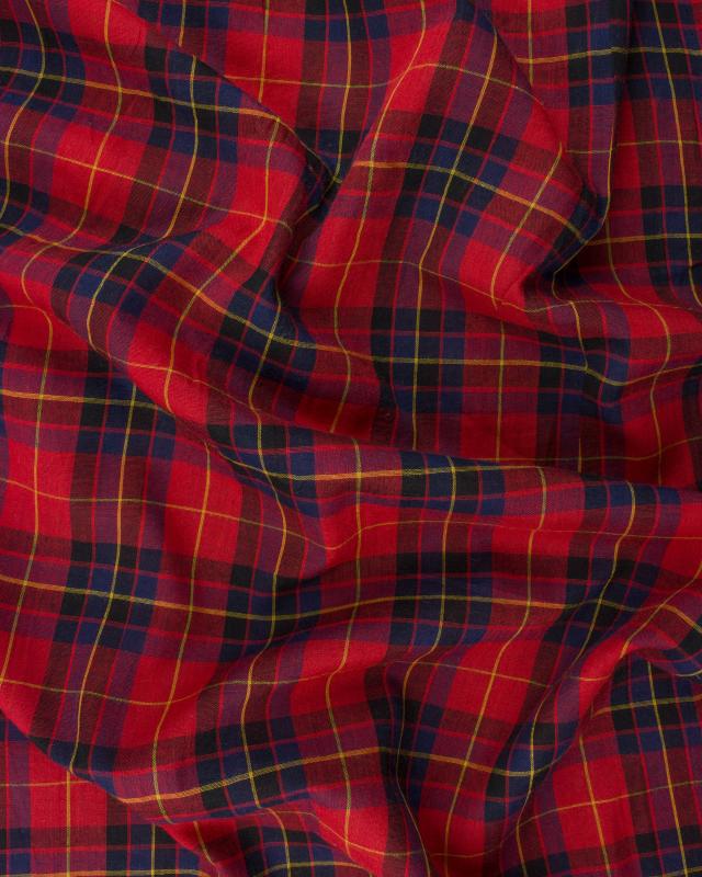 Madras Cotton Popelin Red - Tissushop