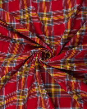 Tissu Sergé Madras Rouge - Tissushop