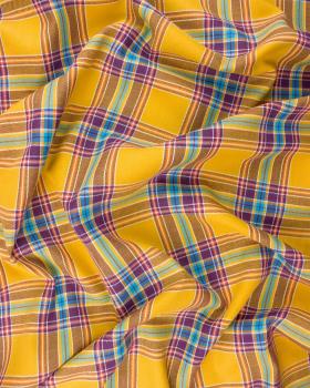 Tissu Sergé Madras Jaune - Tissushop