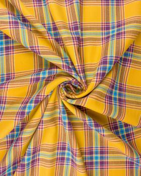 Tissu Sergé Madras Jaune - Tissushop