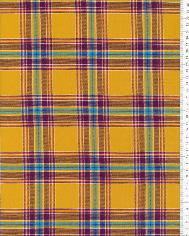 Madras Twill Fabric Yellow - Tissushop