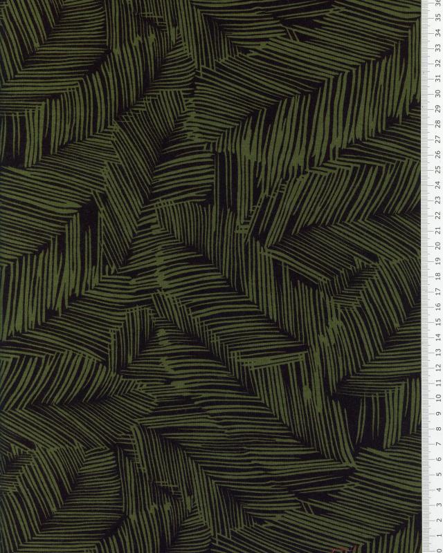 Viscose Stretch Palm Tree Green - Tissushop