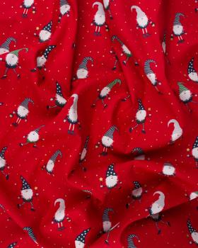 Christmas elf cotton poplin Red - Tissushop