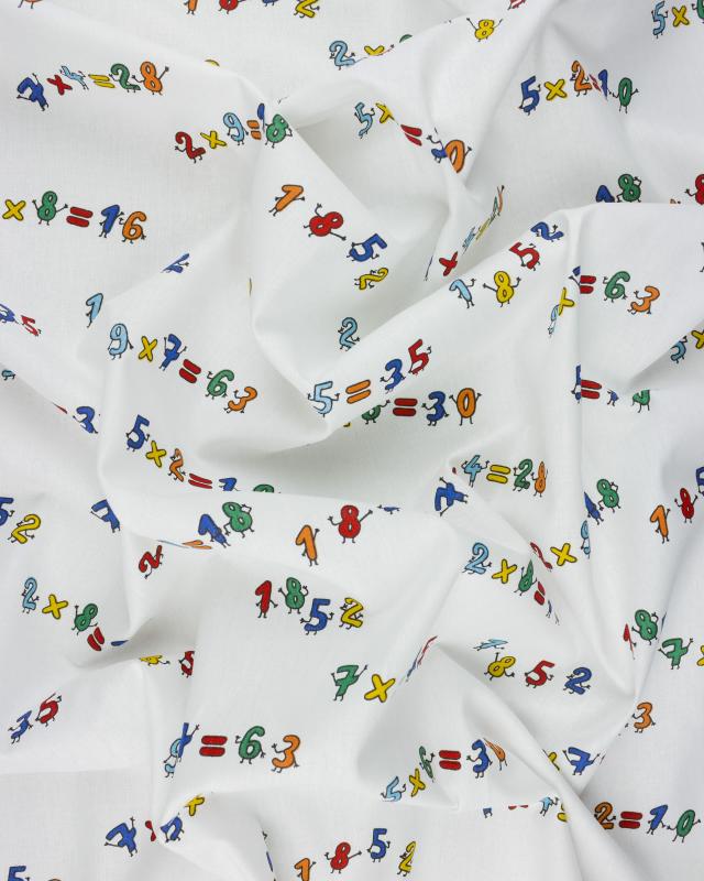 Multiplication cotton poplin White - Tissushop