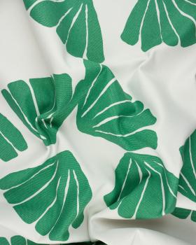 Canvas imprimé feuillage vert Blanc - Tissushop