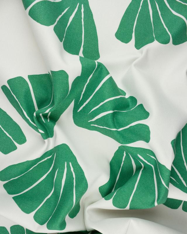 Canvas imprimé feuillage vert Blanc - Tissushop