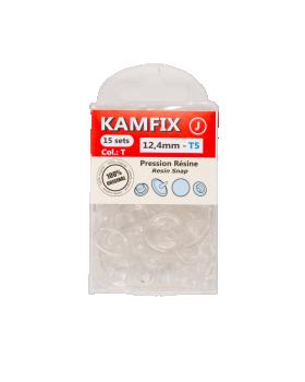KAM T5 Resin Snap Fasteners - 12.4mm Round Transparent - Tissushop