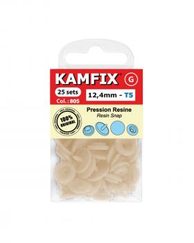 KAM T5 Resin Snap Fasteners - 12.4mm Round vanilla - Tissushop